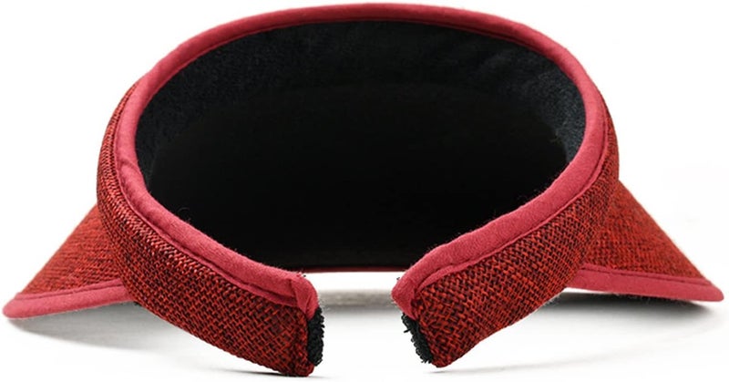 jecvxor Cloth Covered Slip-On Visor for Women, Adjustable Cap Sports Sun Visors for Men - Image 4